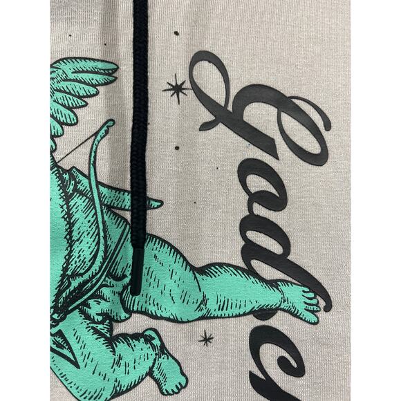 Genuine Authentic Garment Godchild Cherub Angel Hoodie Sweatshirt Men 2XL Grey - Picture 5 of 5